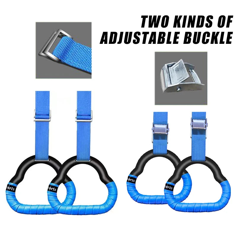 Non-Slip Olympic Gym Rings With Adjustable Straps