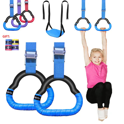 Non-Slip Olympic Gym Rings With Adjustable Straps