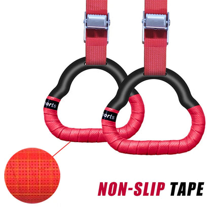 Non-Slip Olympic Gym Rings With Adjustable Straps