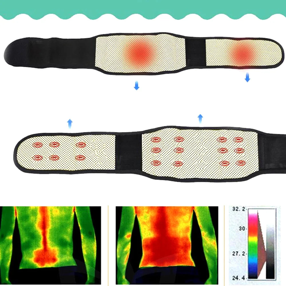 Adjustable Tourmaline Self Heating Waist Support Belt