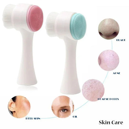 Double-sided Facial Cleanser Face Brush