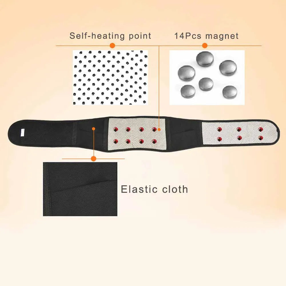 Adjustable Tourmaline Self Heating Waist Support Belt